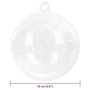 Set di Palle di Natale 25 pz Trasparente Ø 10 cm Plastica