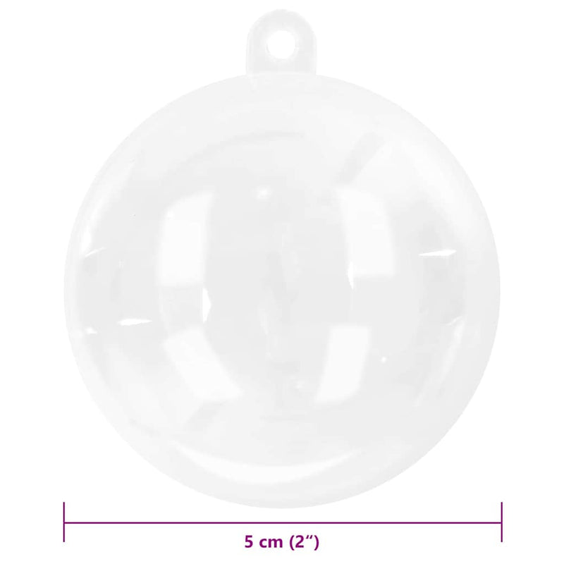 Set di Palle di Natale 200 pz Trasparente Ø 5 cm Plastica