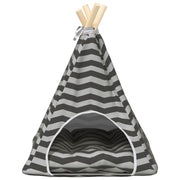 Tenda per animali con cuscino Bianco e Grigio 40 x 40 x 50 cm