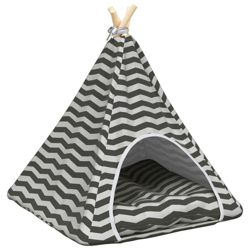 Tenda per animali con cuscino Bianco e Grigio 60 x 60 x 70 cm
