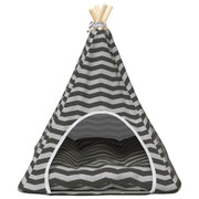 Tenda per animali con cuscino Bianco e Grigio 60 x 60 x 70 cm