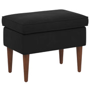 Poltrona con Ottomano 2 pz Nero Velluto