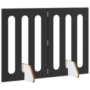 Recinto pieghevole per animali 2 pz Rovere Nero