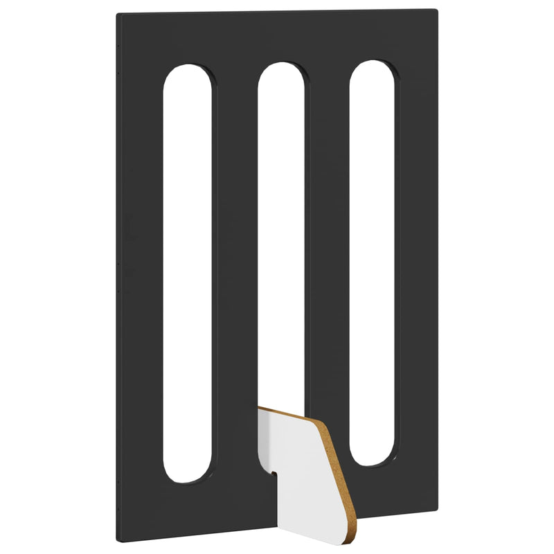 Recinto pieghevole per animali 4 pz Rovere Nero