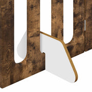 Recinto pieghevole per animali 4 pz Rovere Fumo