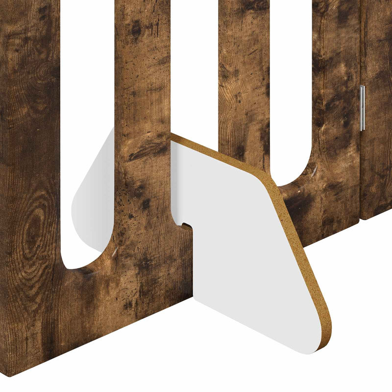 Recinto pieghevole per animali 4 pz Rovere Fumo