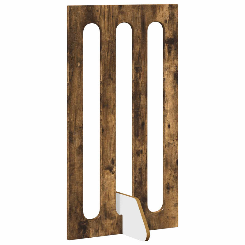 Recinto pieghevole per animali 4 pz Rovere Fumo