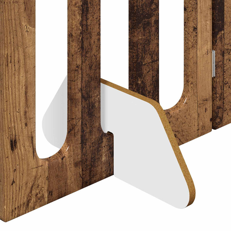 Recinto pieghevole per animali 2 pz Legno di quercia