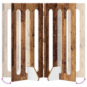 Recinto pieghevole per animali 2 pz Legno di quercia