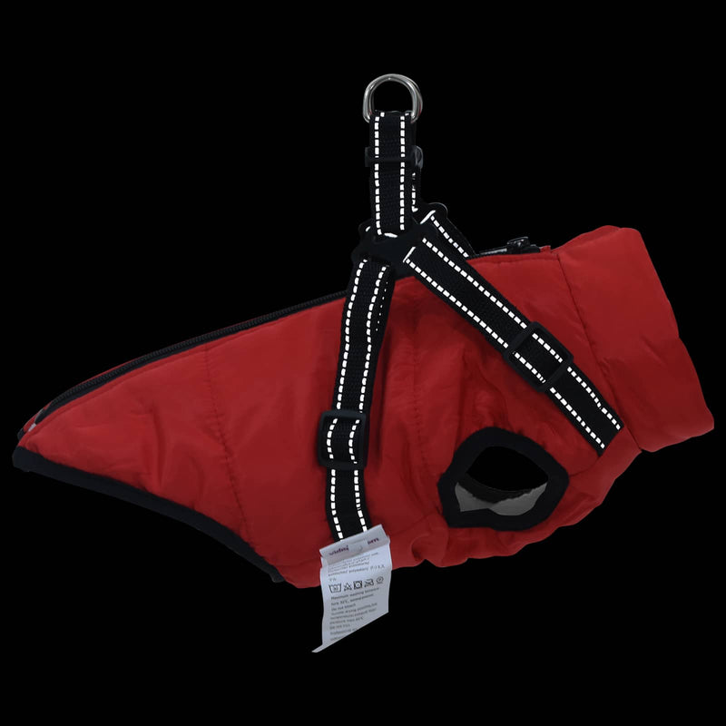 Cappotto per Cani Rosso L24 Pile e Poliestere