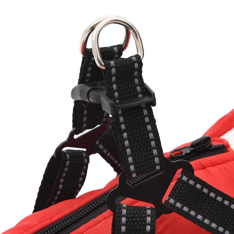 Cappotto per Cani Rosso L36 Pile e Poliestere