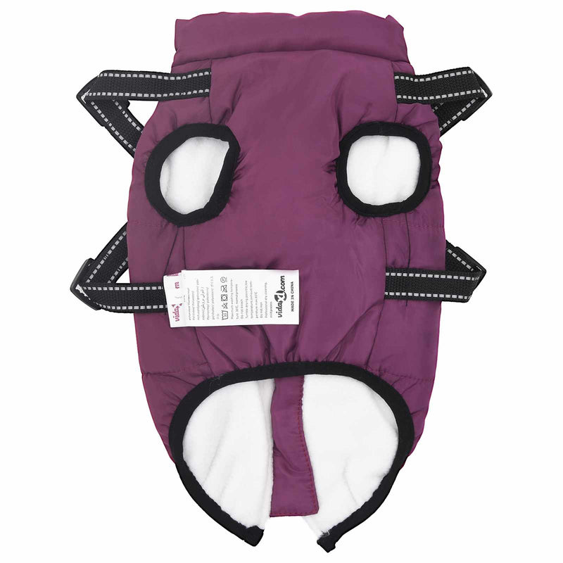 Cappotto per Cani Viola L40 Pile e Poliestere