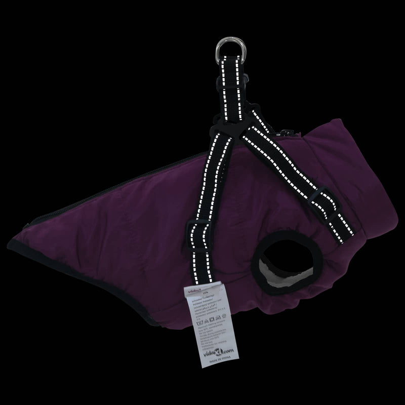 Cappotto per Cani Viola L40 Pile e Poliestere