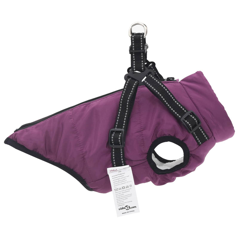 Cappotto per Cani Viola L40 Pile e Poliestere