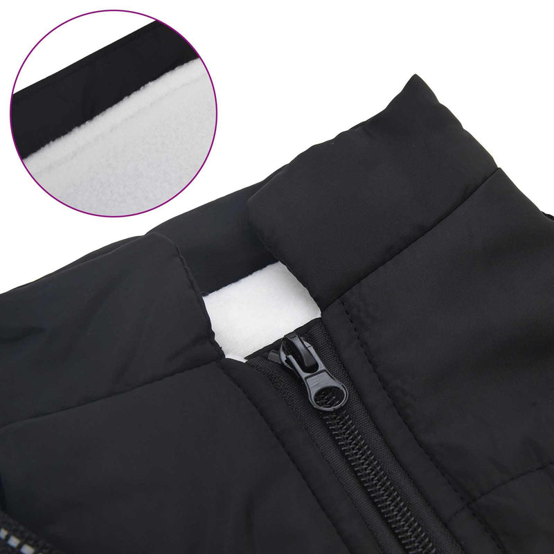 Cappotto per Cani Nero L24 Pile e Poliestere