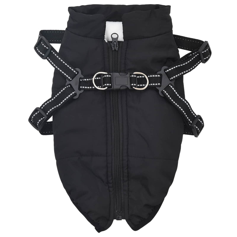 Cappotto per Cani Nero L24 Pile e Poliestere