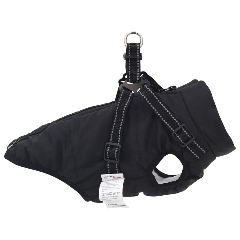 Cappotto per Cani Nero L24 Pile e Poliestere