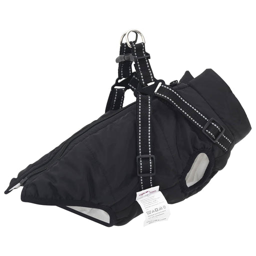 Cappotto per Cani Nero L28 Pile e Poliestere