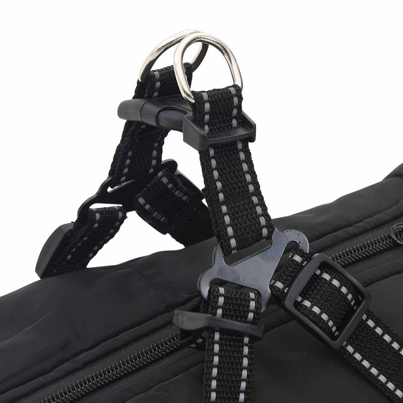 Cappotto per Cani Nero L52 Pile e Poliestere