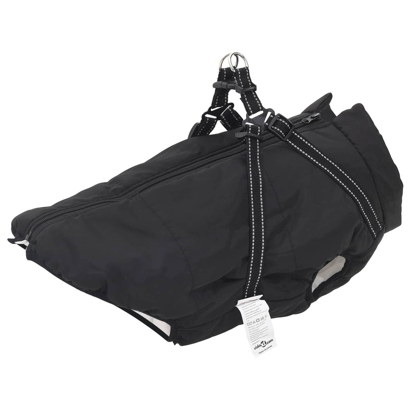 Cappotto per Cani Nero L52 Pile e Poliestere