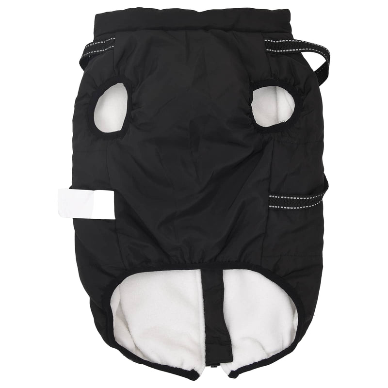 Cappotto per Cani Nero L52 Pile e Poliestere