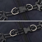 Cappotto per Cani Blu navy L40 Pile e Poliestere