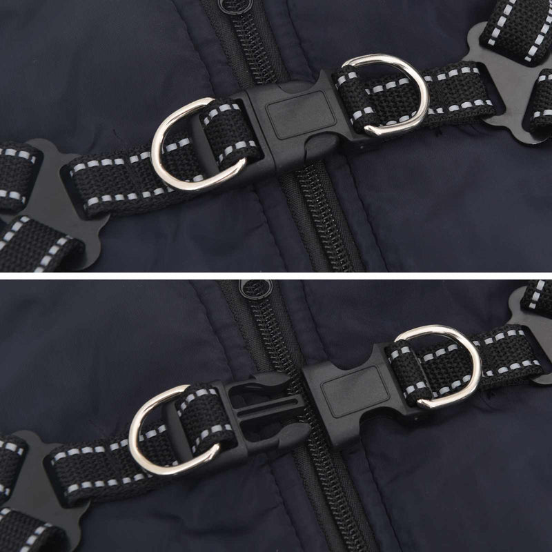 Cappotto per Cani Blu navy L40 Pile e Poliestere