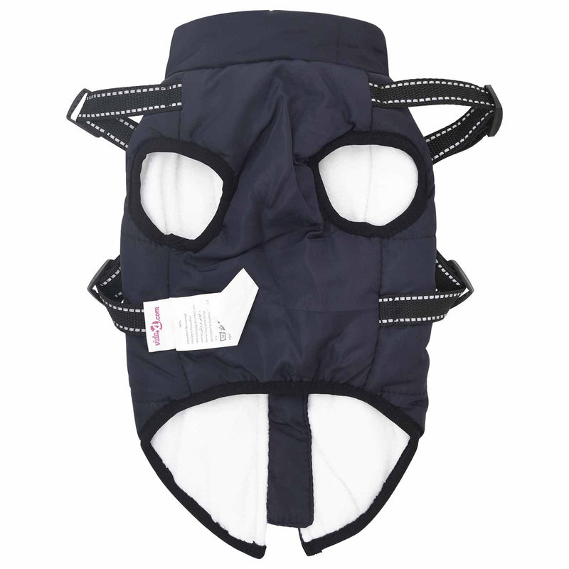 Cappotto per Cani Blu navy L40 Pile e Poliestere