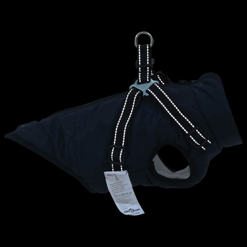 Cappotto per Cani Blu navy L40 Pile e Poliestere