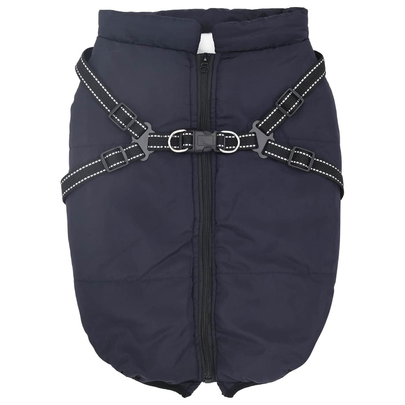 Cappotto per Cani Blu navy L68 Pile e Poliestere