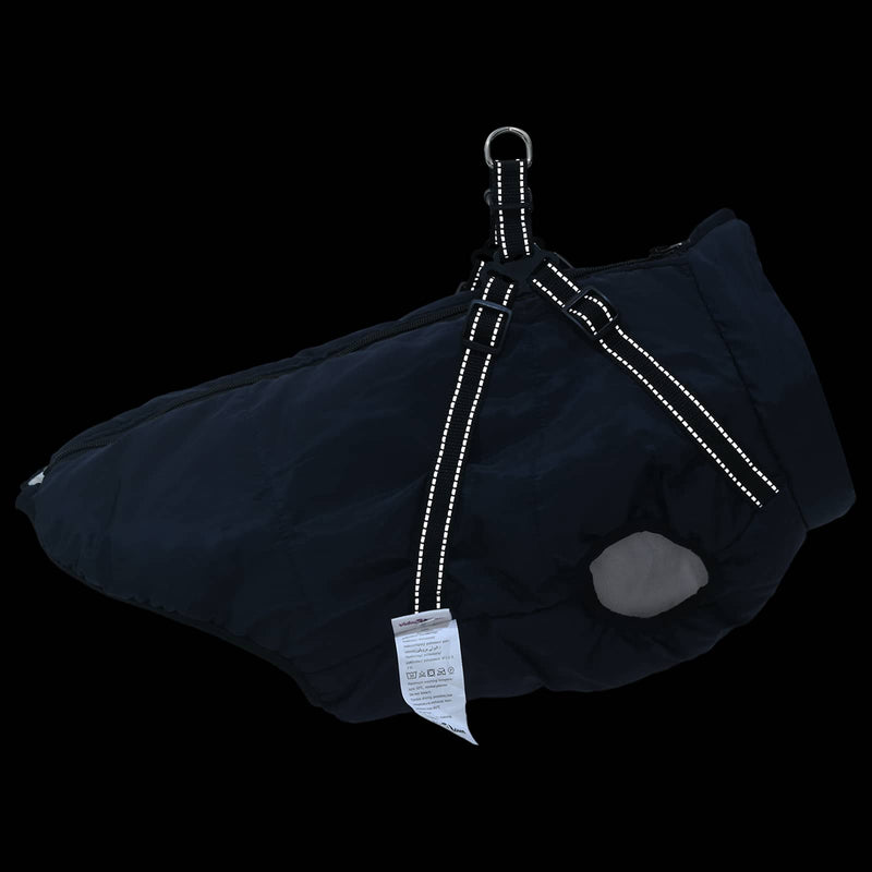 Cappotto per Cani Blu navy L68 Pile e Poliestere