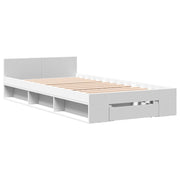 Telaio del letto con storage con cassetto Bianco 80 x 200 cm
