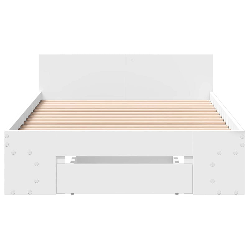 Telaio del letto con storage con cassetto Bianco 80 x 200 cm