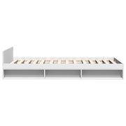 Telaio del letto con storage con cassetto Bianco 80 x 200 cm