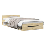Telaio del letto con storage Rovere Sonoma 80 x 200 cm
