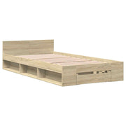 Telaio del letto con storage Rovere Sonoma 80 x 200 cm