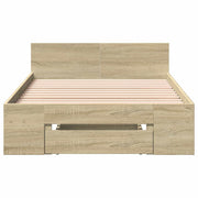 Telaio del letto con storage Rovere Sonoma 80 x 200 cm