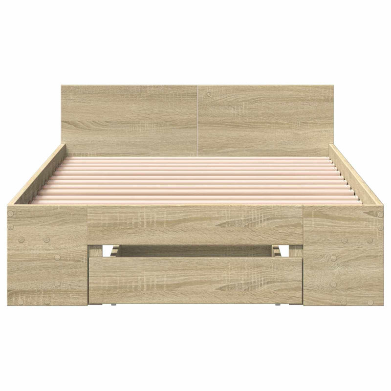Telaio del letto con storage Rovere Sonoma 80 x 200 cm