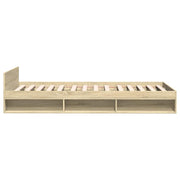 Telaio del letto con storage Rovere Sonoma 80 x 200 cm