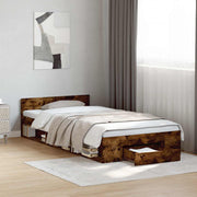 Telaio del letto con storage Rovere Fumo 80 x 200 cm