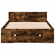 Telaio del letto con storage Rovere Fumo 80 x 200 cm