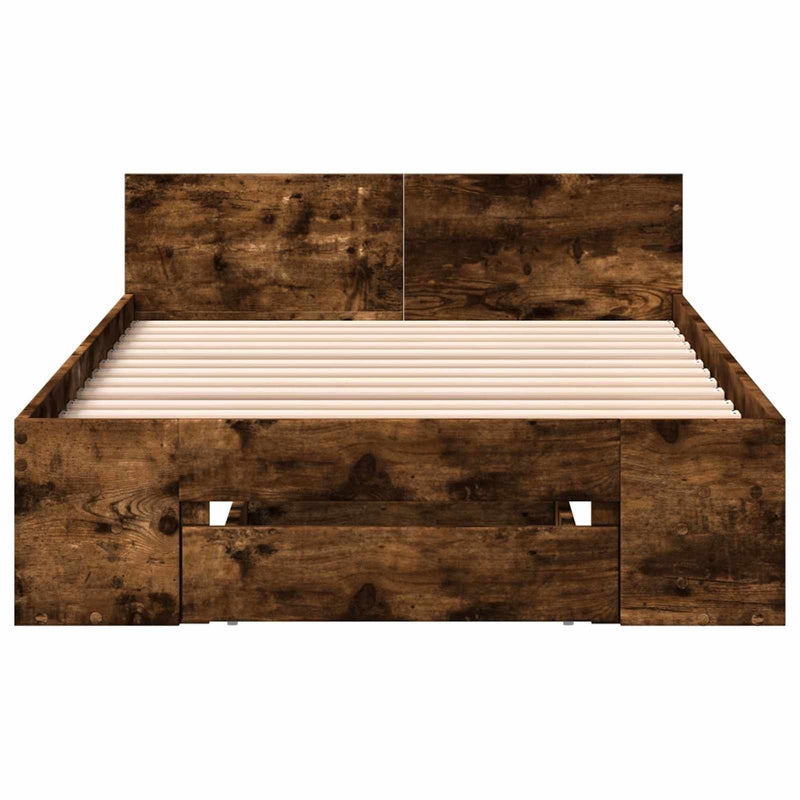 Telaio del letto con storage Rovere Fumo 80 x 200 cm