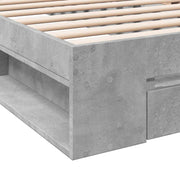 Telaio del letto con storage Grigio Cemento 80 x 200 cm