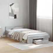 Telaio del letto con storage Grigio Cemento 80 x 200 cm