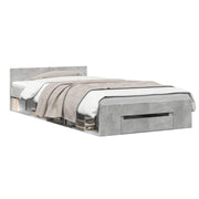 Telaio del letto con storage Grigio Cemento 80 x 200 cm