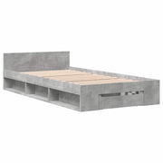 Telaio del letto con storage Grigio Cemento 80 x 200 cm