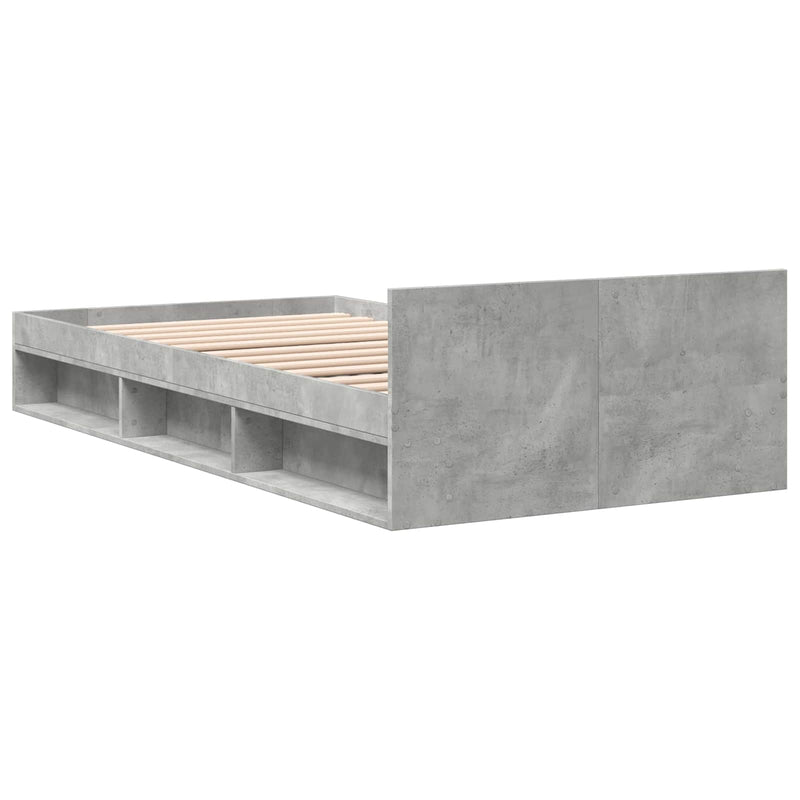 Telaio del letto con storage Grigio Cemento 80 x 200 cm