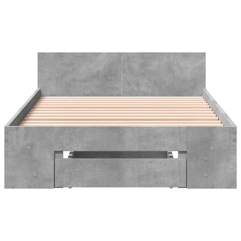 Telaio del letto con storage Grigio Cemento 80 x 200 cm