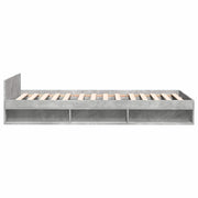 Telaio del letto con storage Grigio Cemento 80 x 200 cm