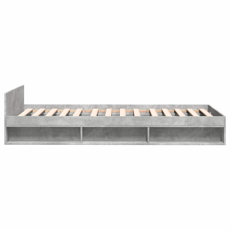 Telaio del letto con storage Grigio Cemento 80 x 200 cm
